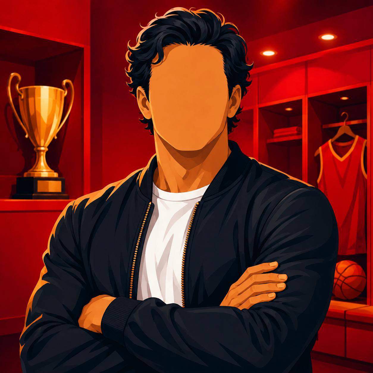 The Liaison — locker room operator with trophy case